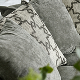 Hudson-corner-sofa-charcoal-cushions-pewter from Roseland Furniture