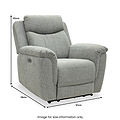 Hadlow Power Recliner Armchair Grey from Roseland Furniture