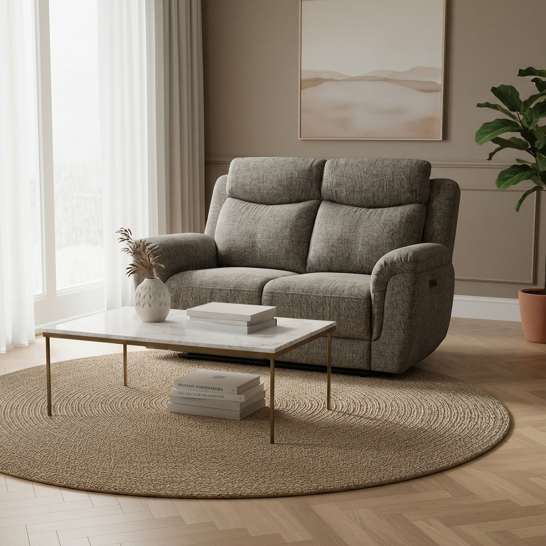 Hadlow Pebble Power Recliner 2 Seater from Roseland Furniture