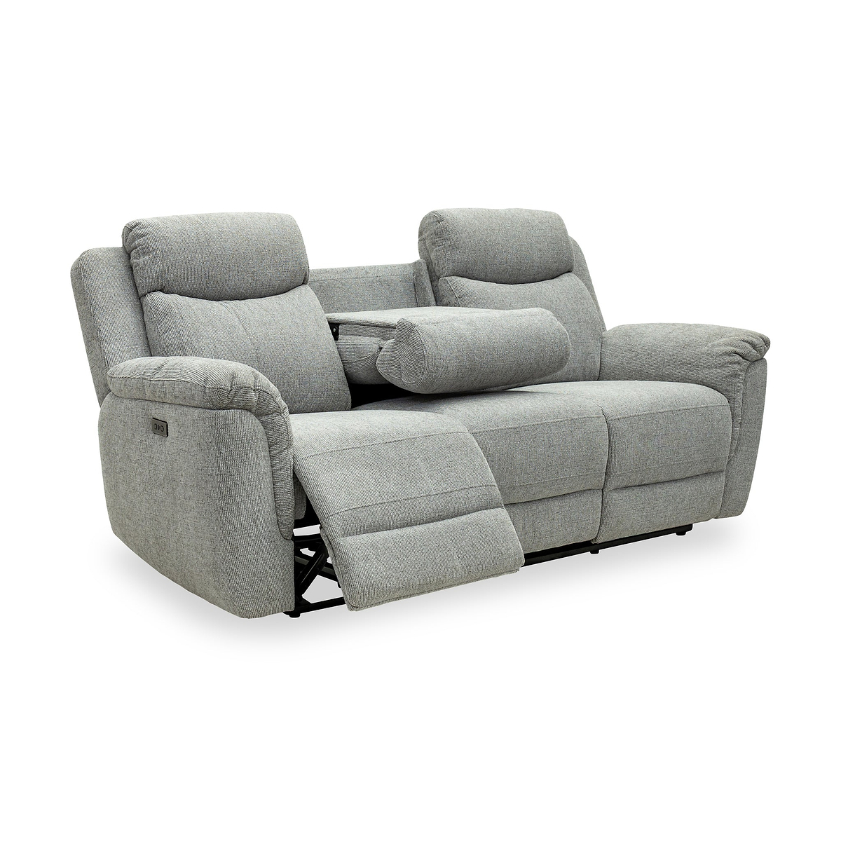 Hadlow Power Recliner 3 Seater Sofa With Console Grey from Roseland Furniture