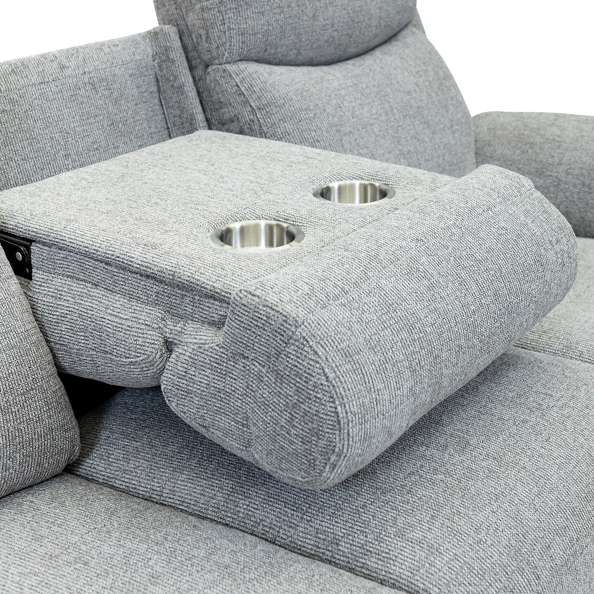 Hadlow Power Recliner 3 Seater Sofa With Console Grey from Roseland Furniture