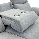 Hadlow Power Recliner 3 Seater Sofa With Console Grey from Roseland Furniture