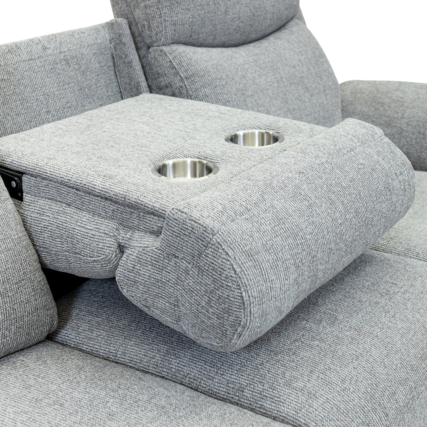 Hadlow Power Recliner 3 Seater Sofa With Console Grey from Roseland Furniture