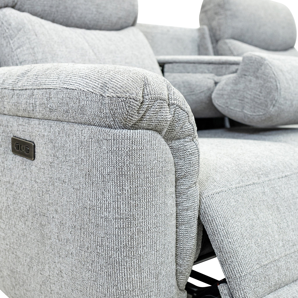 Hadlow Power Recliner 3 Seater Sofa With Console Grey from Roseland Furniture