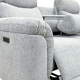 Hadlow Power Recliner 3 Seater Sofa With Console Grey from Roseland Furniture