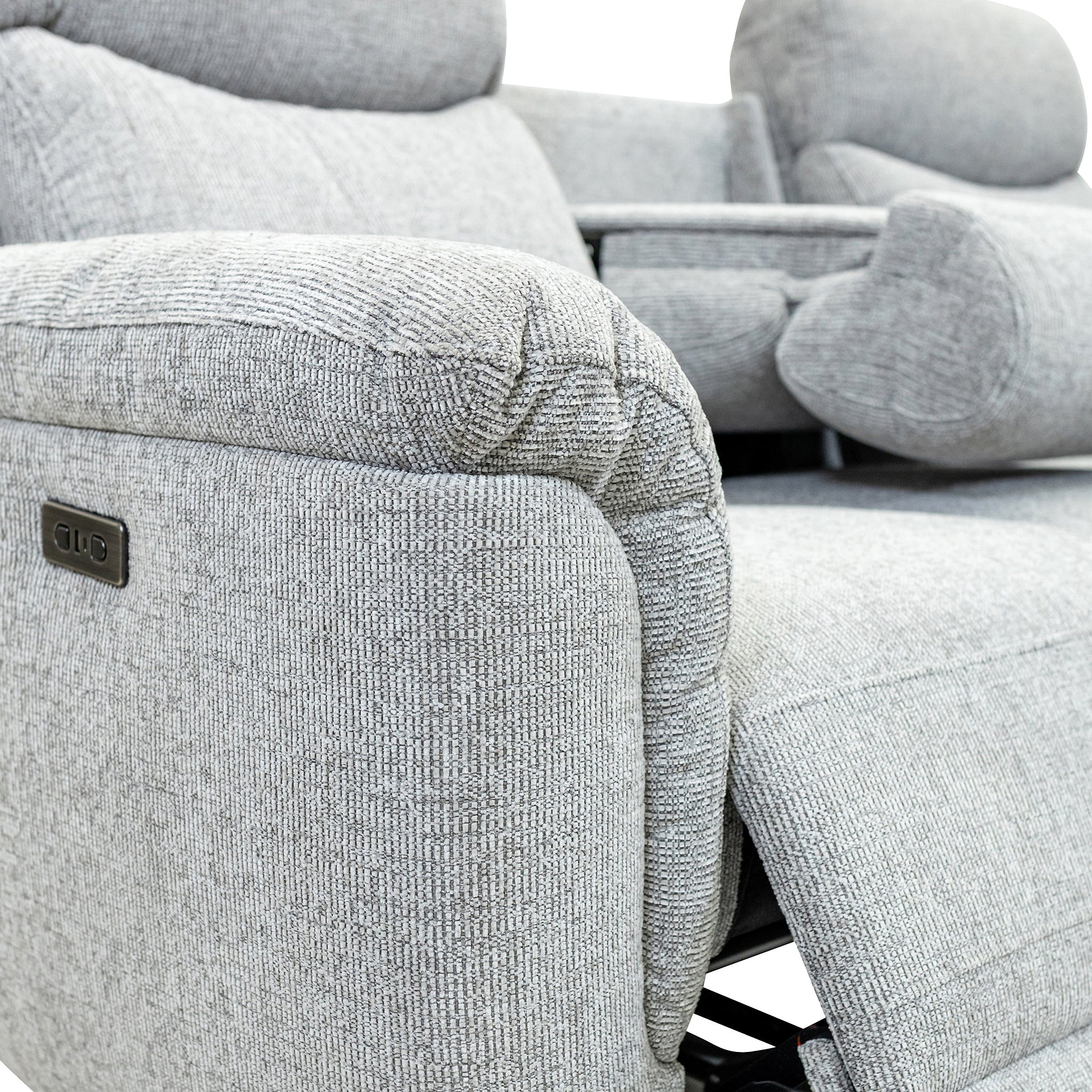 Hadlow Power Recliner 3 Seater Sofa With Console Grey from Roseland Furniture