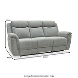 Hadlow Power Recliner 3 Seater Sofa With Console Grey from Roseland Furniture