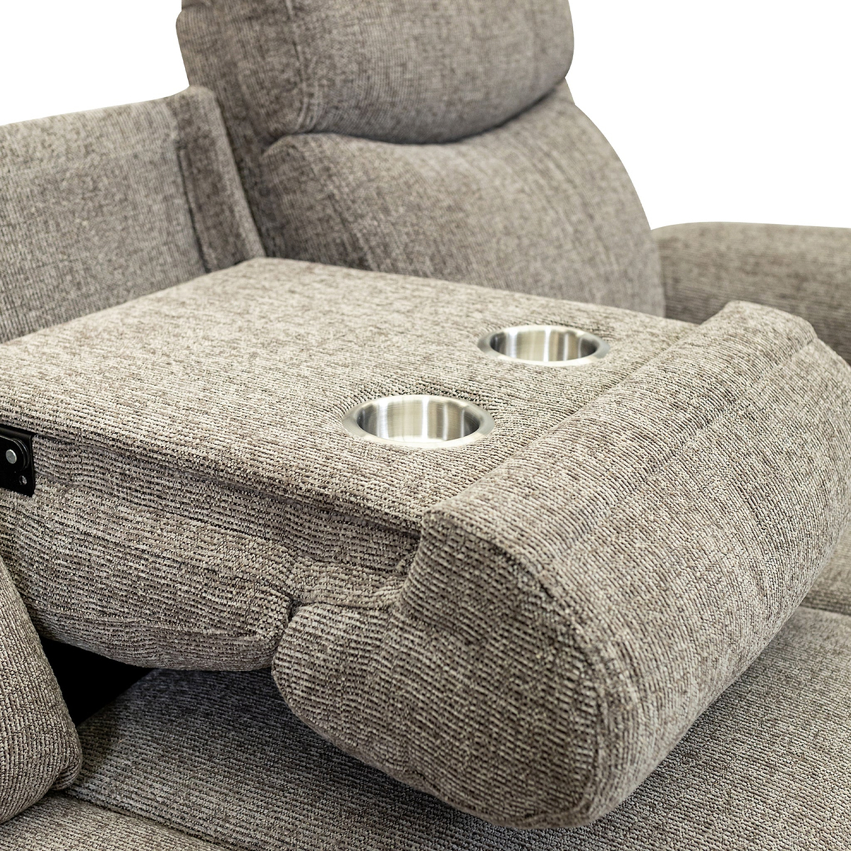 Hadlow Power Recliner 3 Seater Sofa With Console Pebble from Roseland Furniture