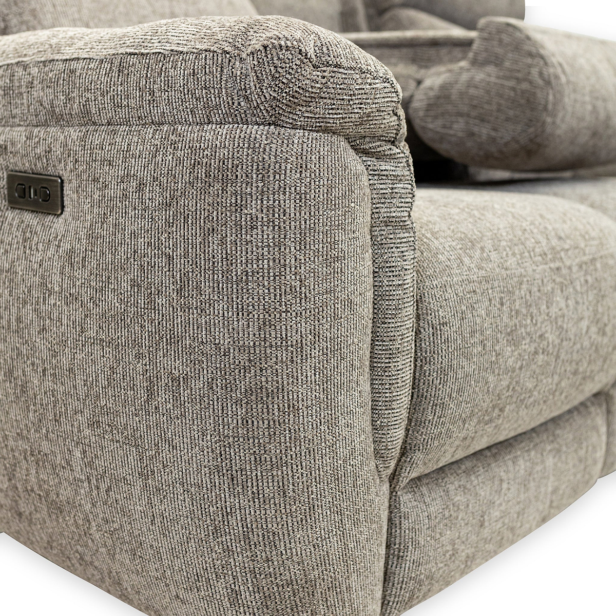 Hadlow Power Recliner 3 Seater Sofa With Console Pebble from Roseland Furniture