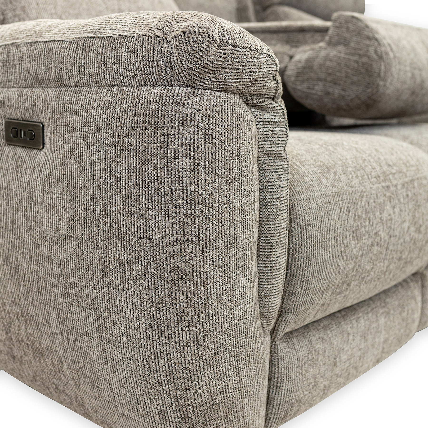 Hadlow Power Recliner 3 Seater Sofa With Console Pebble from Roseland Furniture