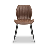 Manuelle-faux-leather-dining-chair-brown from Roseland Furniture