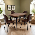 Manuelle-faux-leather-dining-chair-brown from Roseland Furniture