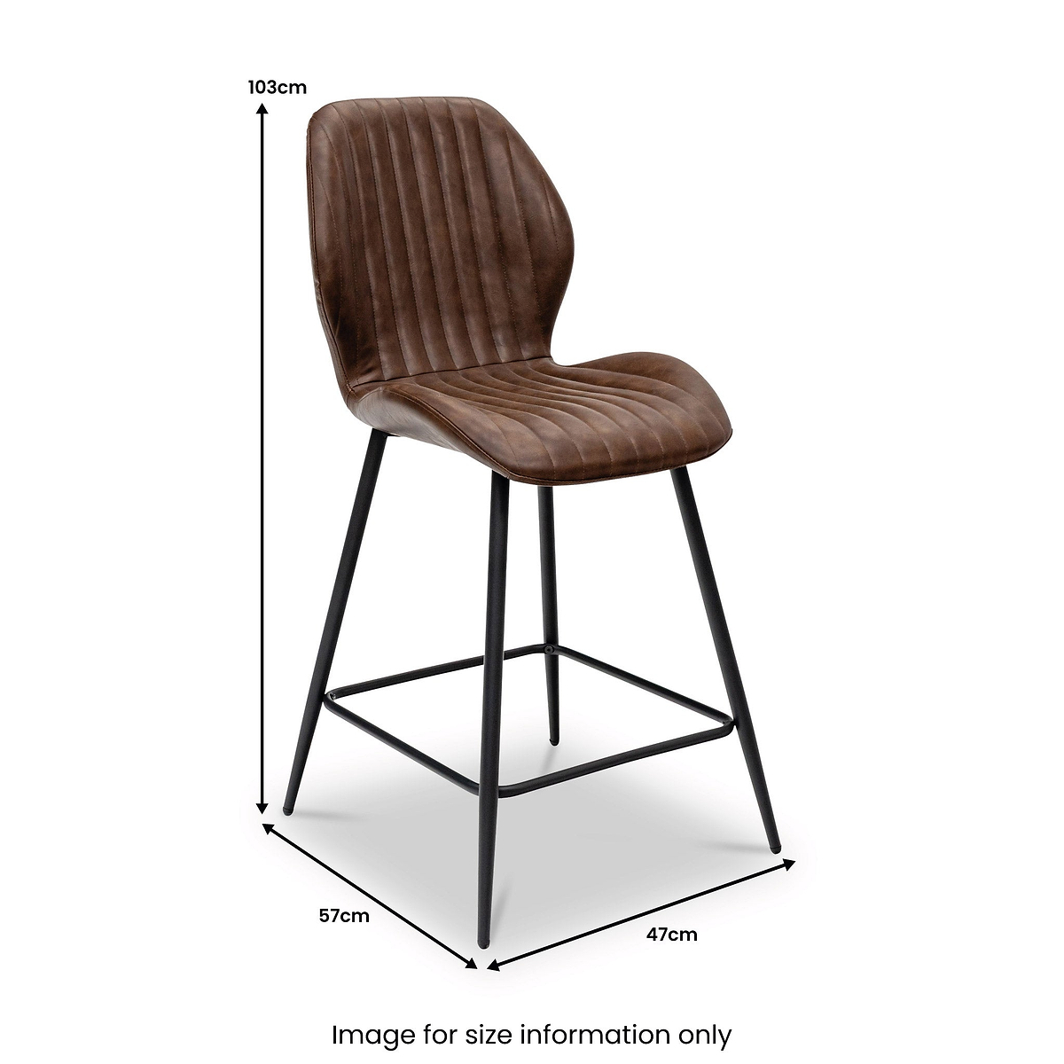 Aubette Faux Leather Bar Stool from Roseland Furniture