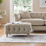 Clarence Putty Velvet Buttoned Footrest