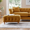 Clarence Ochre Velvet Buttoned Footrest