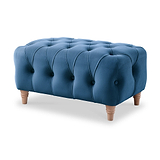 Clarence Velvet Buttoned Footstool
