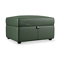 Edison Leather Storage Footstool Hunter Green from Roseland Furniture