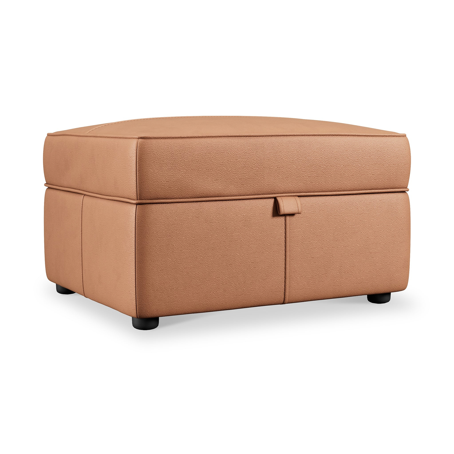 Edison Leather Storage Footstool Saddle from Roseland Furniture