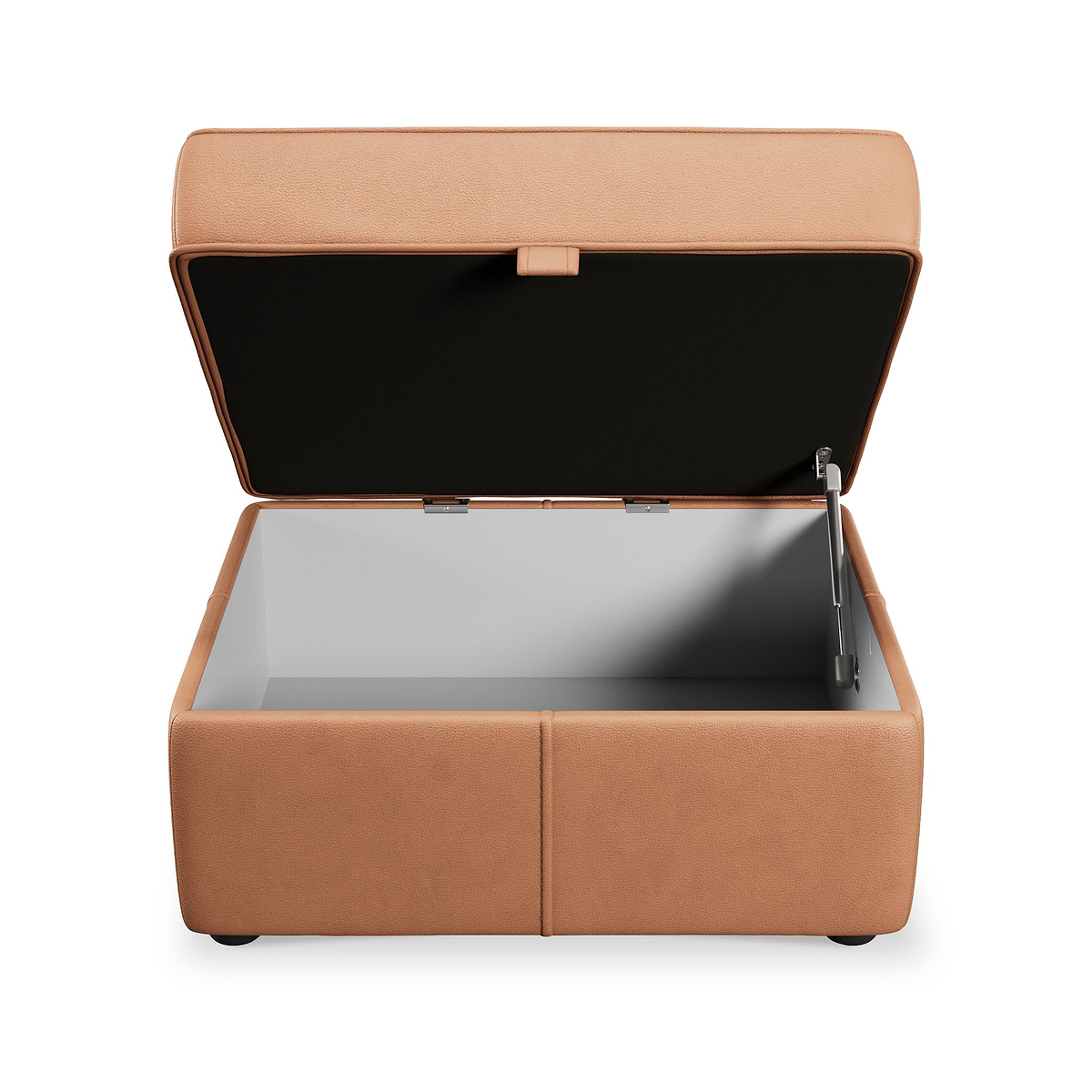 Edison Leather Storage Footstool Saddle from Roseland Furniture