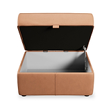 Edison Leather Storage Footstool Saddle from Roseland Furniture
