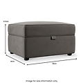 Edison Storage Footstool Asphalt Dims from Roseland Furniture