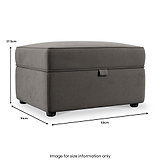 Edison Storage Footstool Asphalt Dims from Roseland Furniture