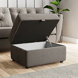 Edison Storage Footstool Asphalt Dims from Roseland Furniture