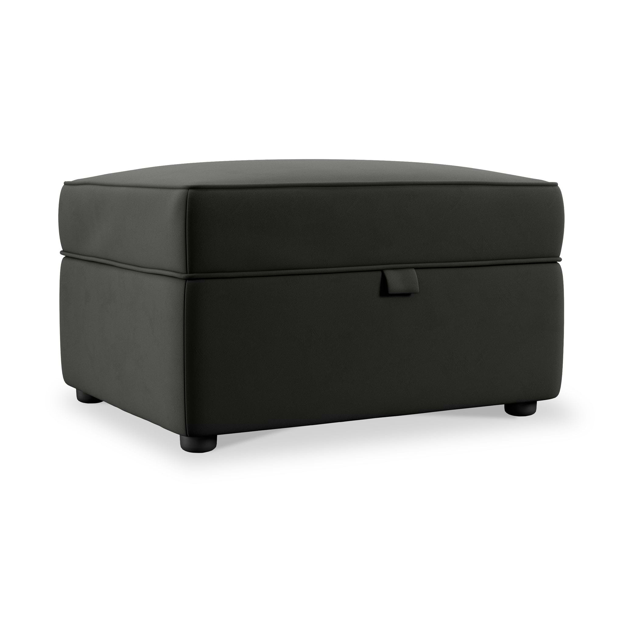 Edison Storage Footstool Black from Roseland Furniture