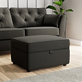 Edison Storage Footstool Black from Roseland Furniture