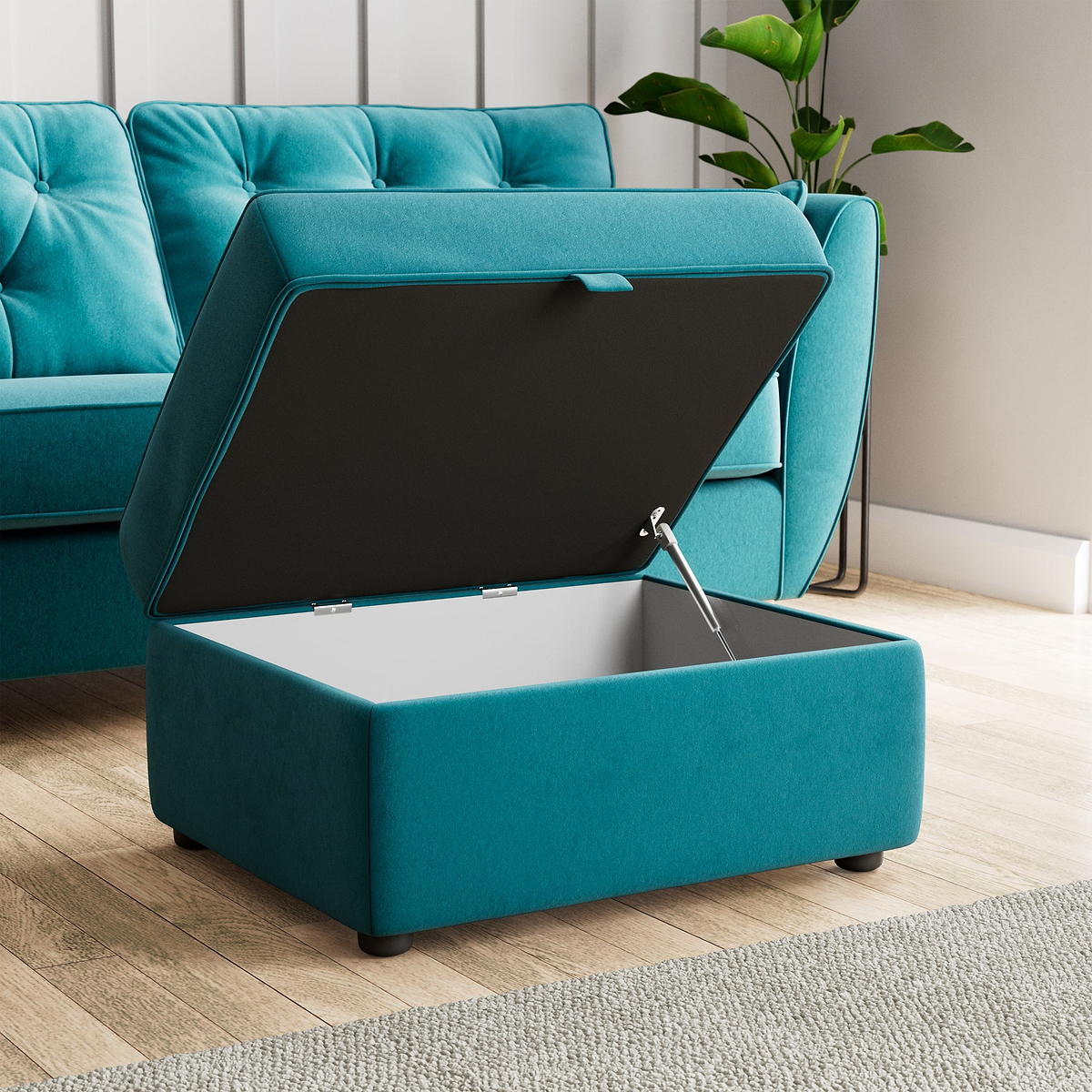 Edison Storage Footstool Mallard from Roseland Furniture