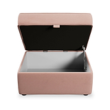 Edison Storage Footstool Blush Pink from Roseland Furniture