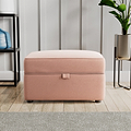 Edison Storage Footstool Blush Pink from Roseland Furniture