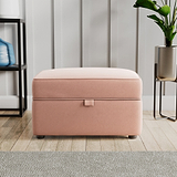 Edison Storage Footstool Blush Pink from Roseland Furniture