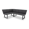 Wesley-faux-leather-corner-dining-bench-charcoal from Roseland Furniture