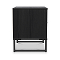 Callo Fluted 2 Drawer Bedside Matt Black from Roseland Furniture
