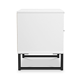 Callo Fluted 2 Drawer Bedside Matt White from Roseland Furniture