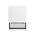 Callo Fluted 2 Drawer Side Table Matt White from Roseland Furniture