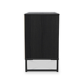 Callo Fluted 3 Drawer Wide Chest Matt Black from Roseland Furniture