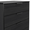 Callo Fluted 4 Drawer Chest Matt Black from Roseland Furniture