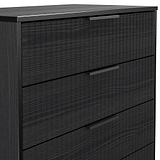 Callo Fluted 4 Drawer Chest Matt Black from Roseland Furniture