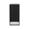 Callo Fluted 4 Drawer Chest Matt Black from Roseland Furniture