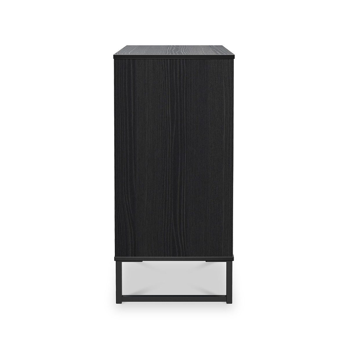Callo Fluted 4 Drawer Chest Matt Black from Roseland Furniture