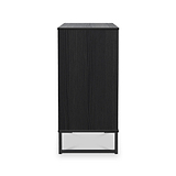 Callo Fluted 4 Drawer Chest Matt Black from Roseland Furniture