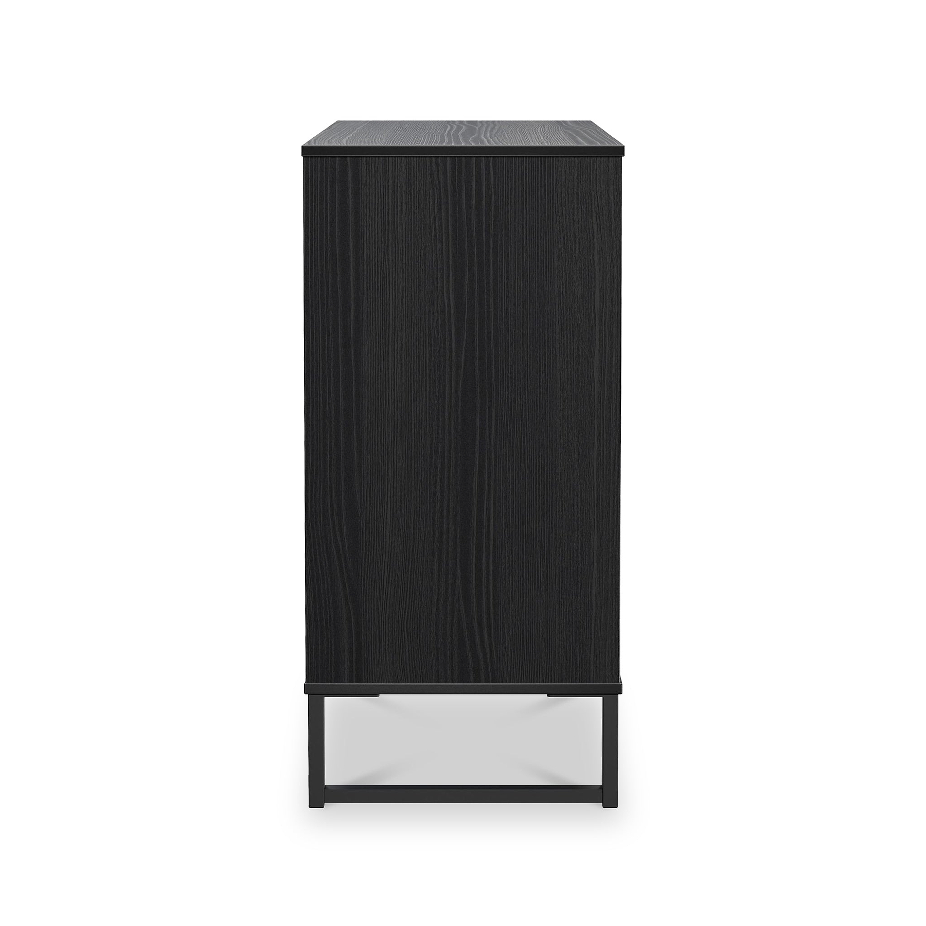 Callo Fluted 4 Drawer Chest Matt Black from Roseland Furniture