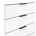 Callo Fluted 4 Drawer Chest of Drawers Matt White from Roseland Furniture