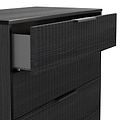 Callo Fluted 5 Drawer Chest Matt Black from Roseland Furniture