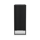 Callo Fluted 5 Drawer Chest Matt Black from Roseland Furniture