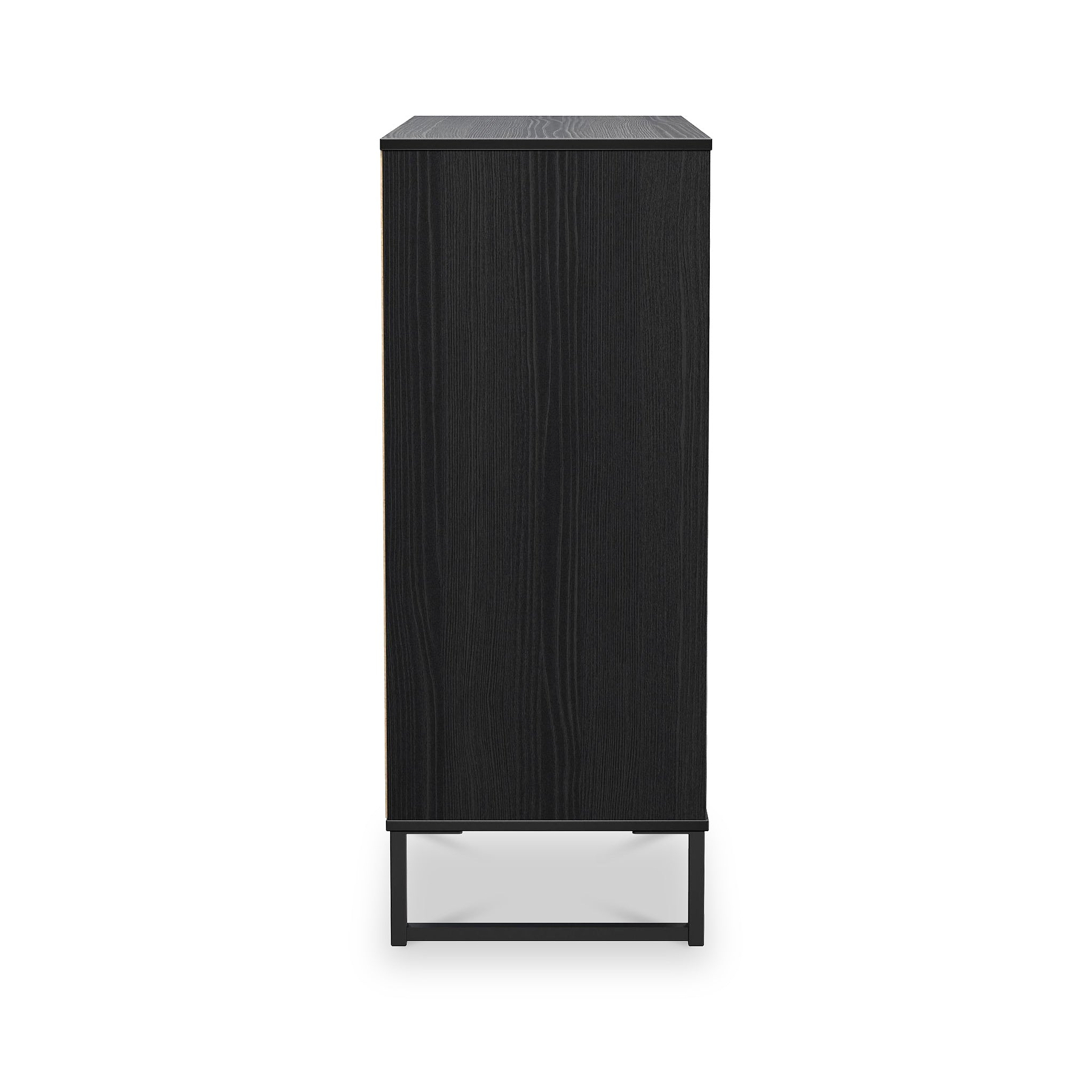 Callo Fluted 5 Drawer Chest Matt Black from Roseland Furniture