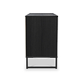 Callo Fluted 6 Drawer Wide Chest Matt Black from Roseland Furniture