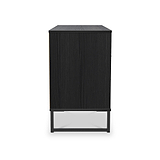 Callo Fluted 6 Drawer Wide Chest Matt Black from Roseland Furniture